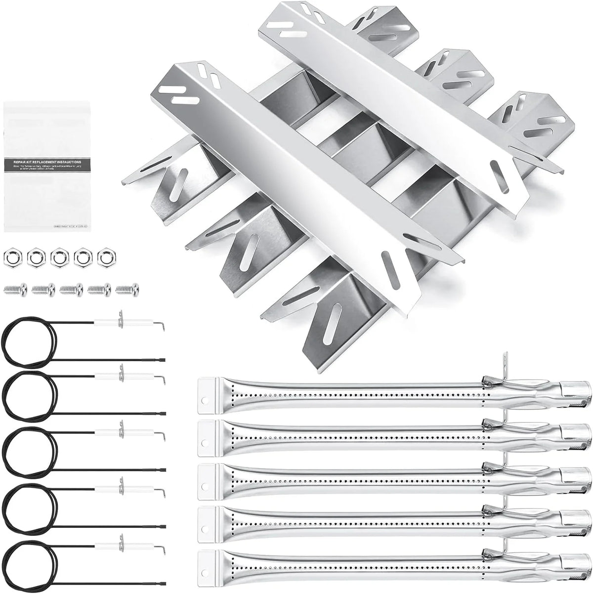 Stainless Steel Heat Plates for 2-Burner Gas Grill, 2-Pack D529654