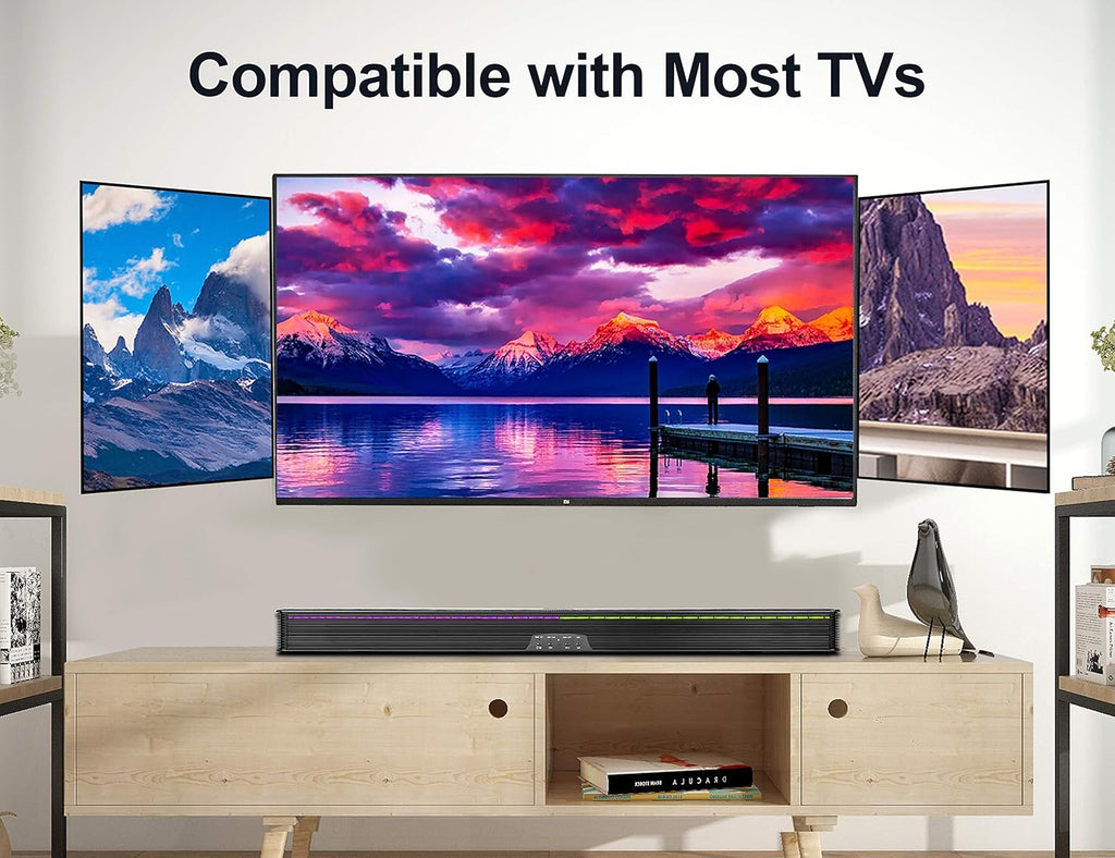 Soundbar Speaker with RGB LED Light Bar Bluetooth AUX Optical and HDMI Connection L788624
