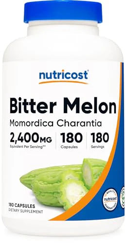 Bitter Melon 600mg 180 Capsules Gluten Free Non-GMO H911812