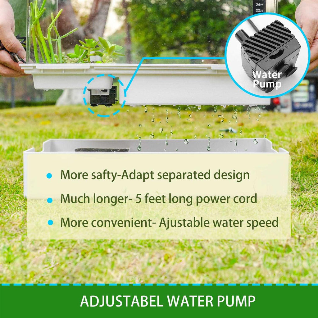 Turtle Tank with Adjustable Water Pump Filter G311