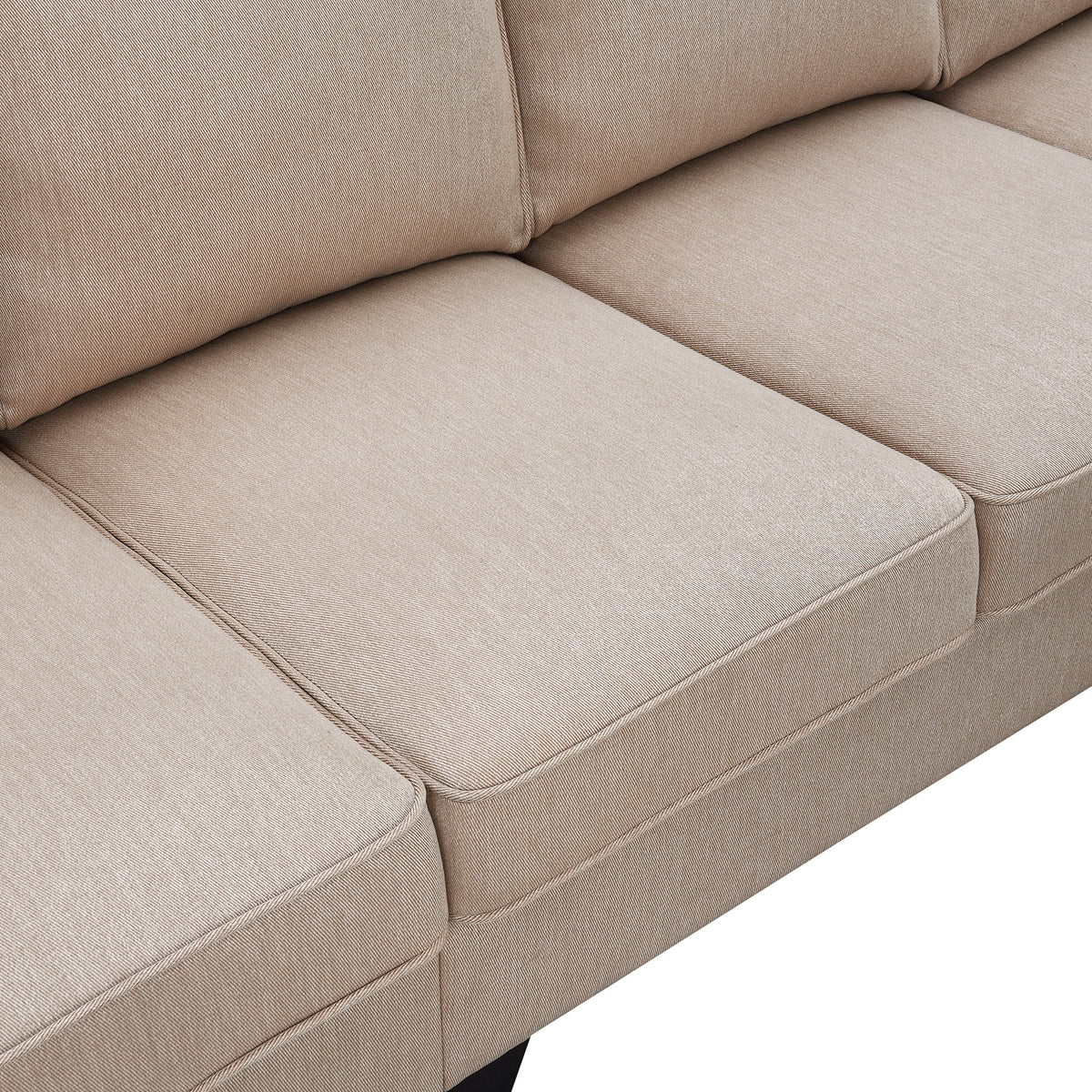 L Shaped Linen Sectional Sofa with Chaise F3266