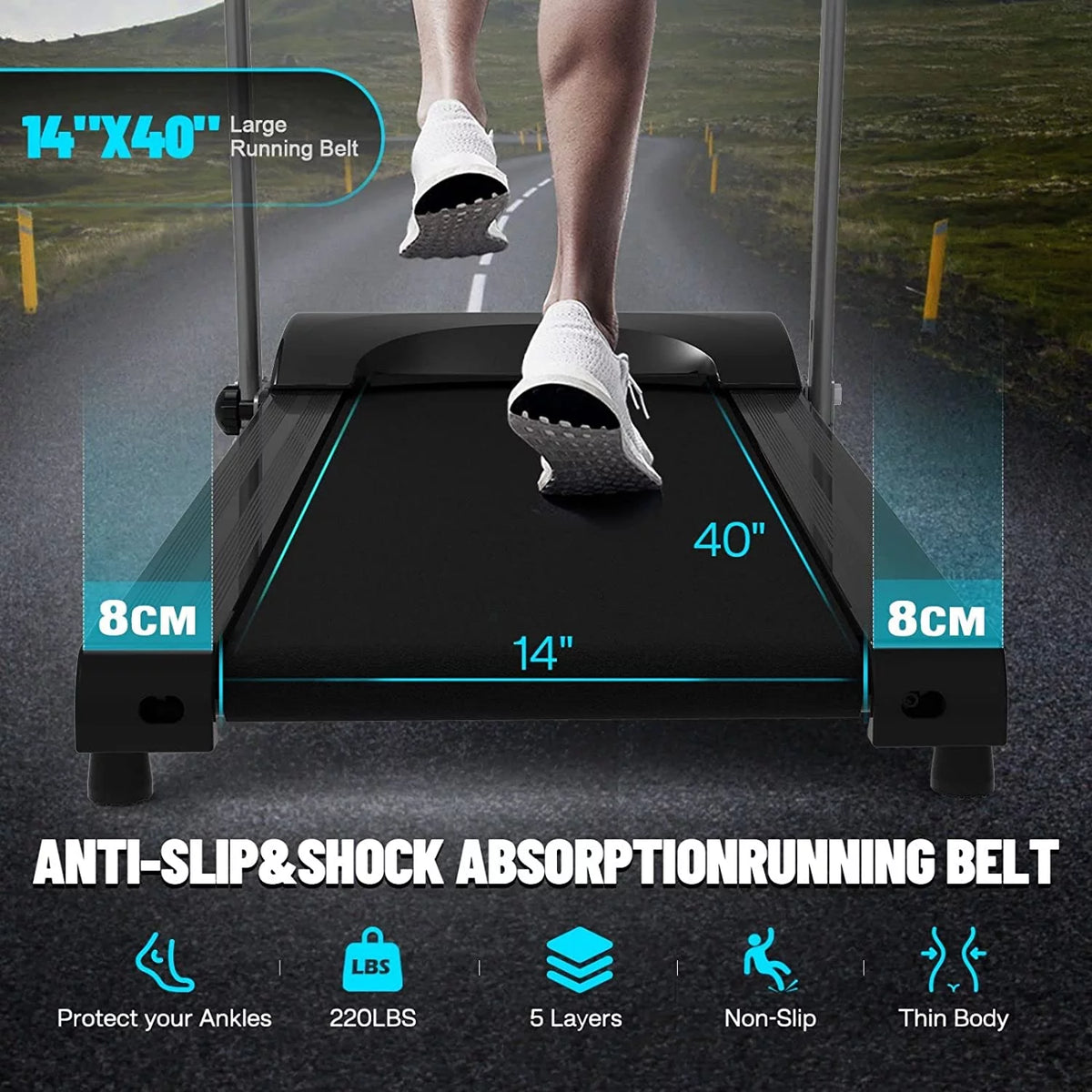 Folding Incline Treadmill with 12 Preset Programs K4726