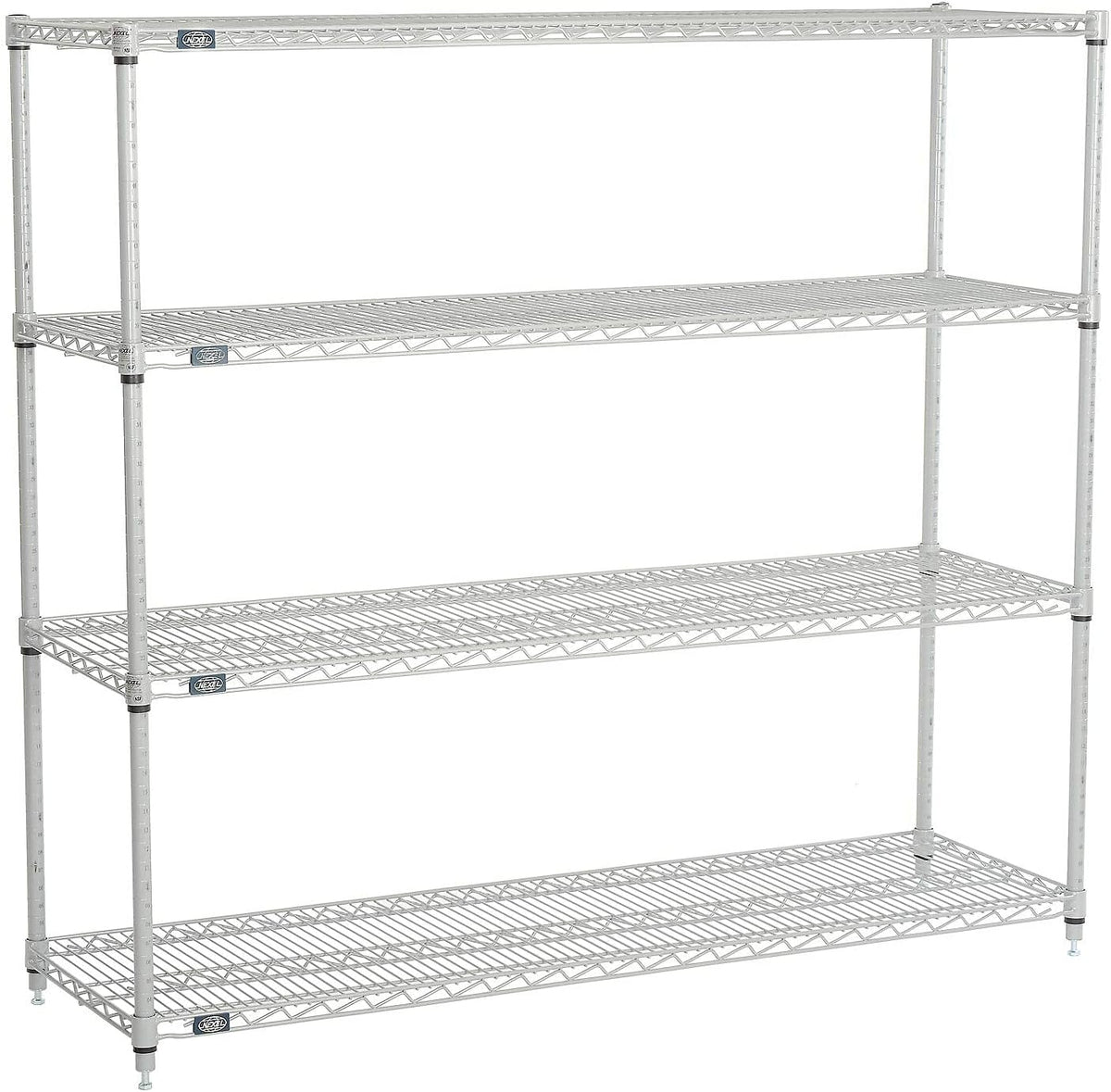 Wire Shelving Starter Unit, Silver Epoxy, 60"W x 24"D x 54"H C784
