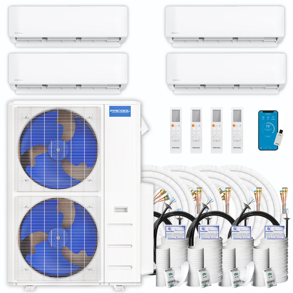 54,000 BTU 4 Zone Ductless Air Conditioner and Heat Pump L69299