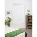 White Cordless Faux Wood Blinds I80905