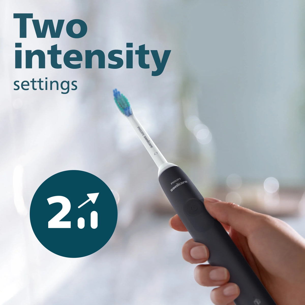 Rechargeable Electric Toothbrush with Pressure Sensor, Black P7472