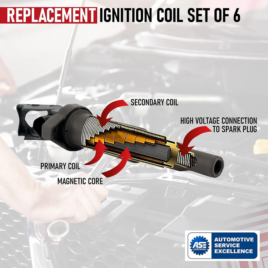 Ignition Coil Pack Set of 6 E454534