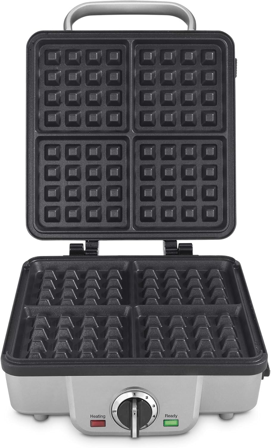 Silver Belgian Waffle Iron with Pancake Plates Z9193