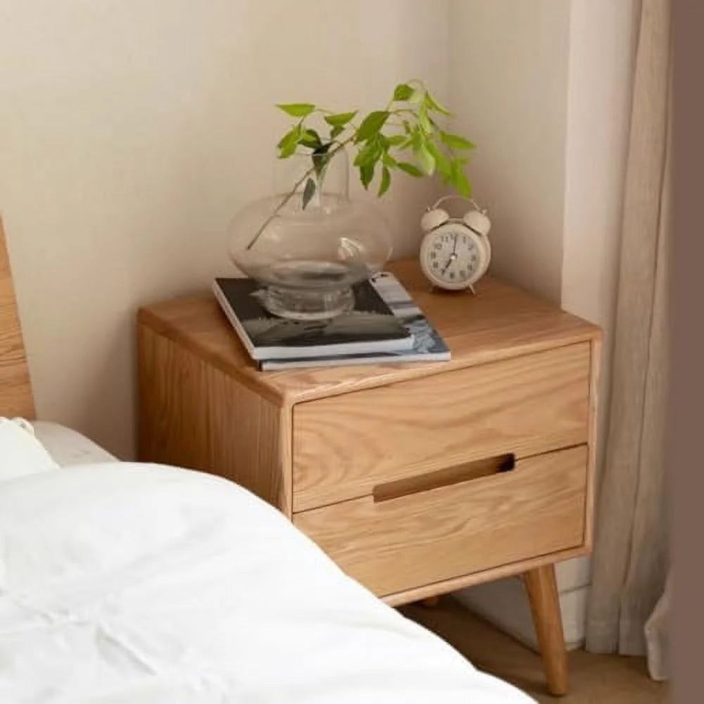 Solid Oak Wood Nightstand L137894