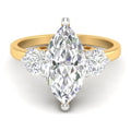 2Ct Marquise Cut Moissanite Engagement Ring 14K Yellow Gold Plated D768342