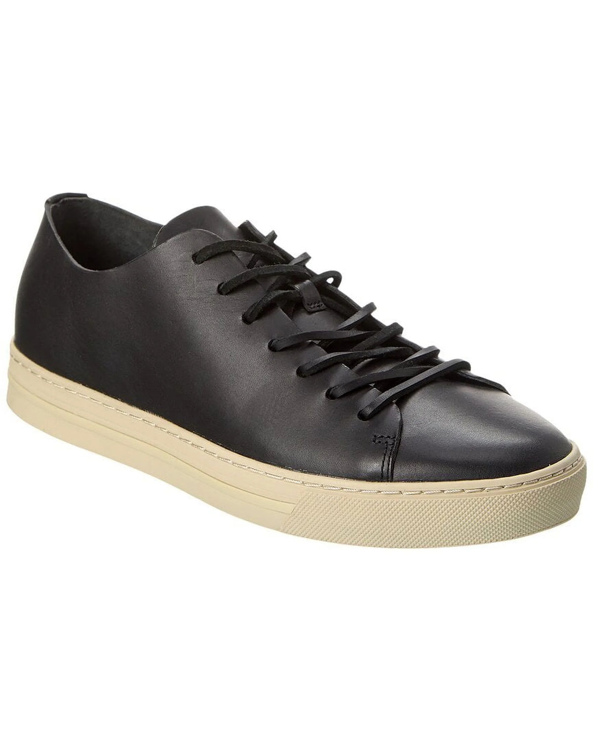 Black Leather Sneaker A9715