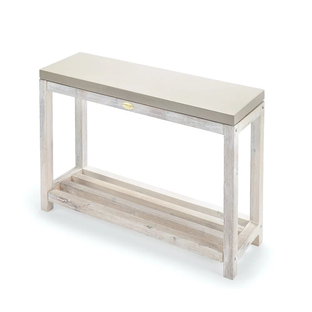 Indoor or Outdoor Cement Console Table with Lower Shelf G42358