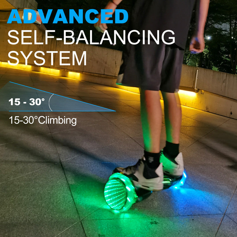 Pink 6.5" Self Balancing Scooter with Bluetooth Speakers & LED Light S30305