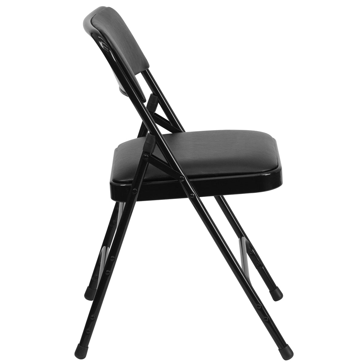 Black Vinyl Metal Folding Chair Q49992
