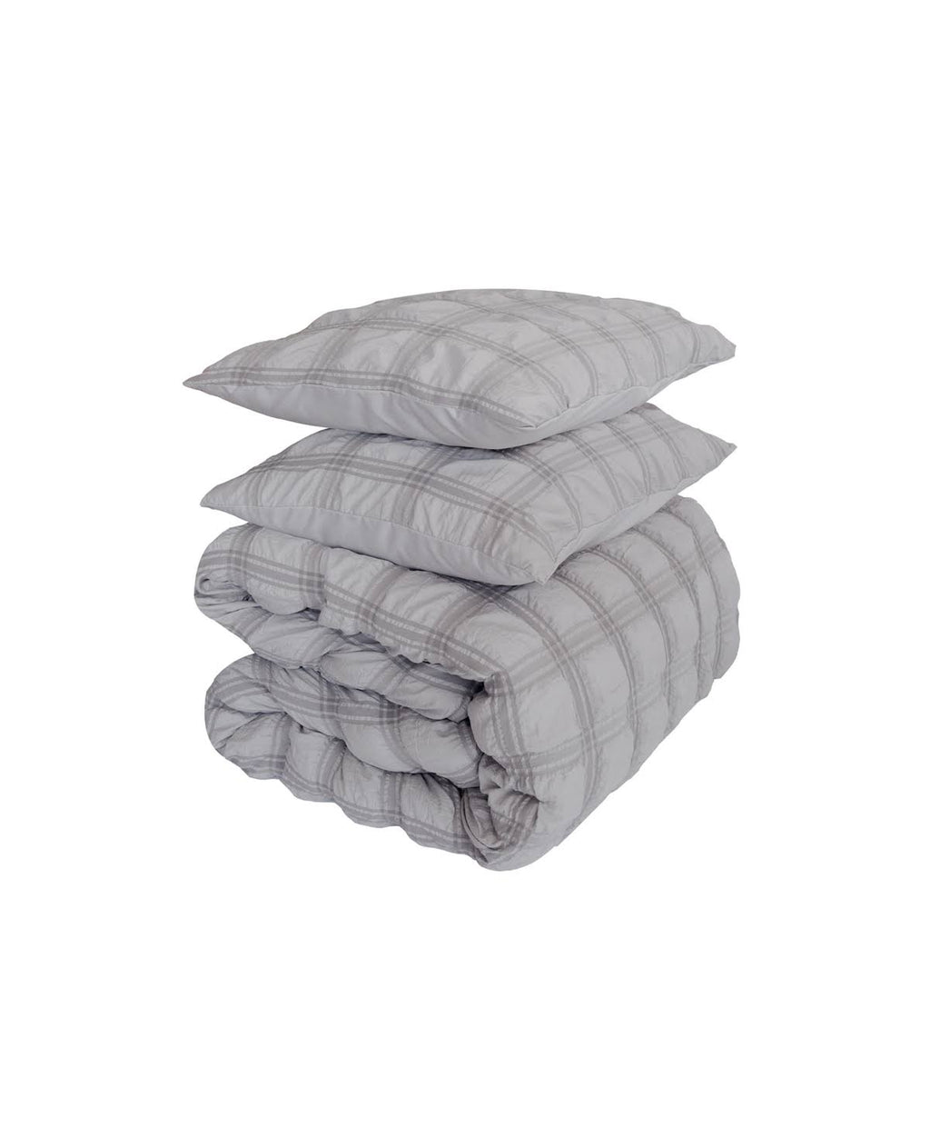 Grey Oversized Waffle Comforter 3 PC Set Full/Queen F377