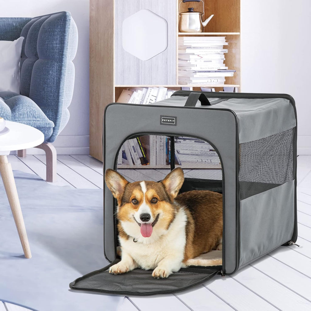 Collapsible Medium Dog Travel Crate Pack of 2 O254013