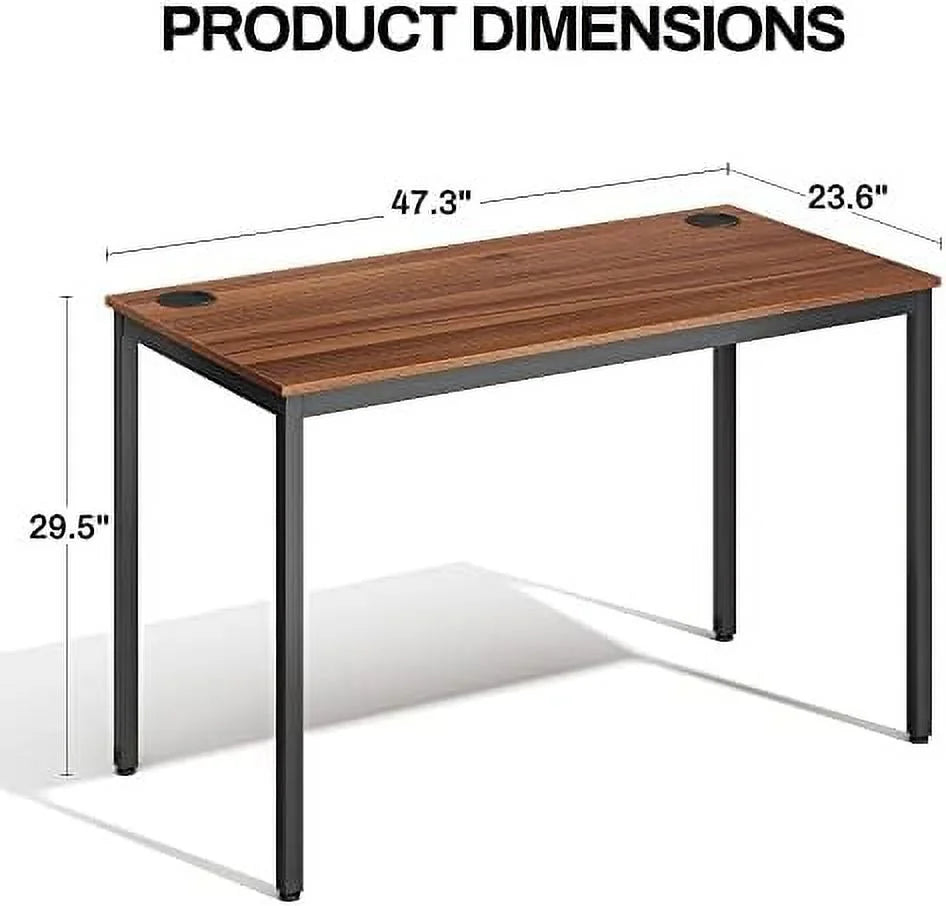 47 inch Walnut Computer Desk V9682