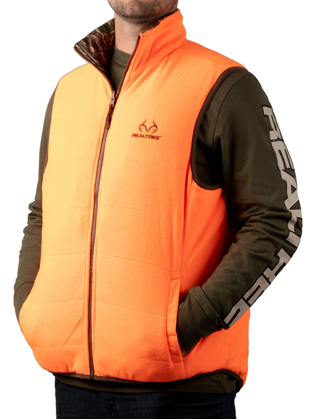 Reversible Camo and Blaze Full-Zip Hunting Vest Y652690