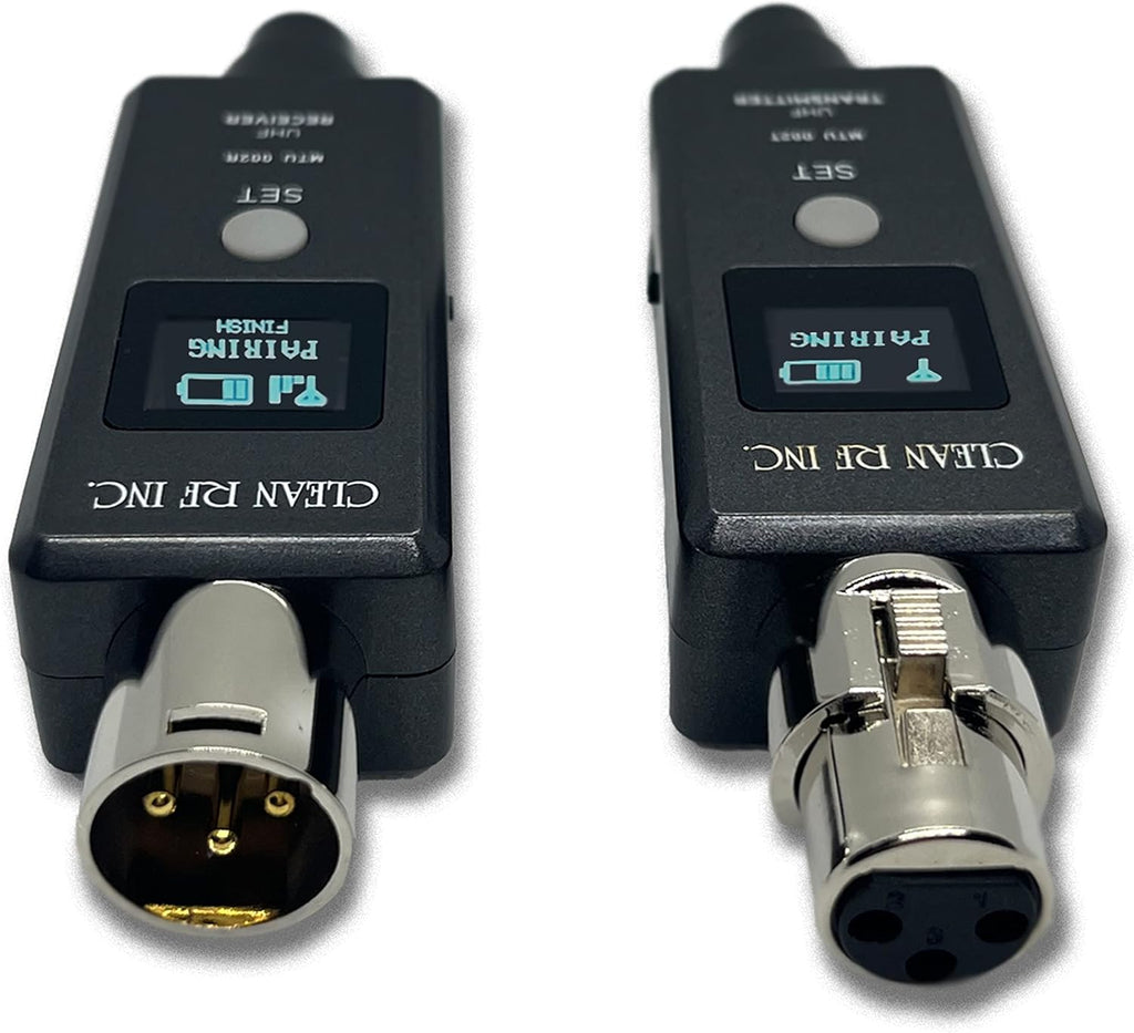 Wireless XLR Adapter System Transmitter and Receiver for Dynamic Microphones E6911
