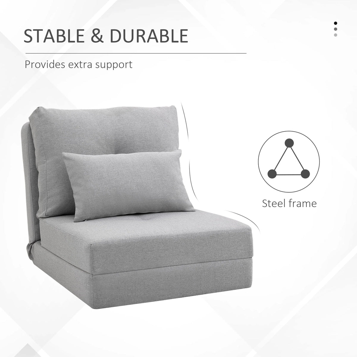 Light Gray 2-in-1 Floor Sofa Bed K30921
