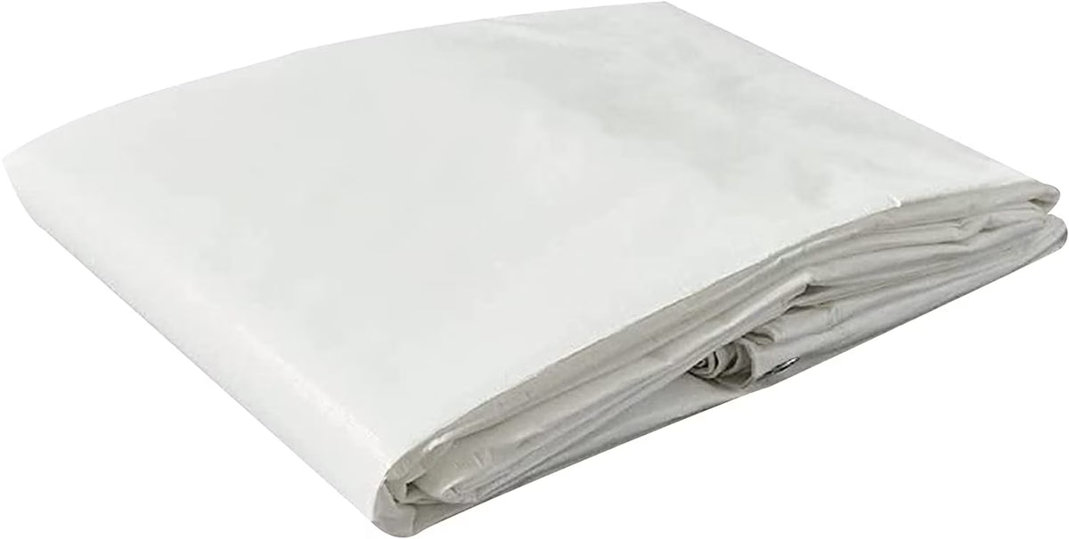 White 12 Mil Waterproof Poly Tarpaulin (6' x 8') K5968