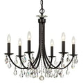 6-Light Candle Style Chandelier Vibrant Bronze T7449