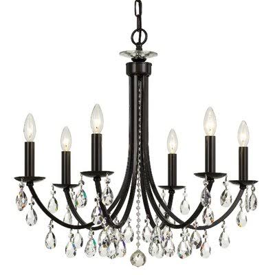 6-Light Candle Style Chandelier Vibrant Bronze T7449