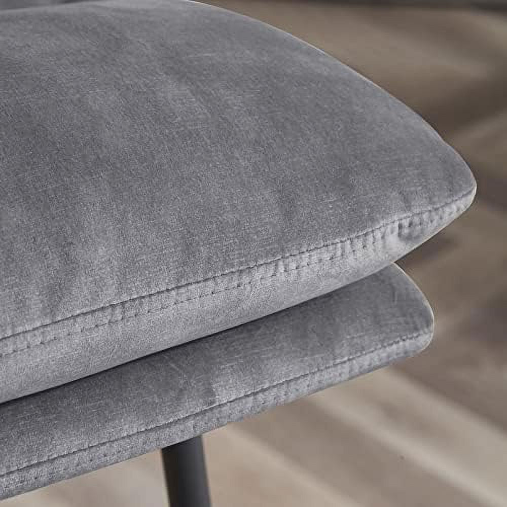 Mid-Century Modern Velvet Barstools Set of 2 F4360