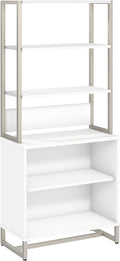 White Bookcase with Hutch R91311