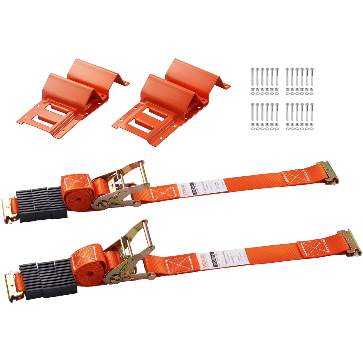Wheel Chock Tire Down Strap Kit 4-Pack I726063