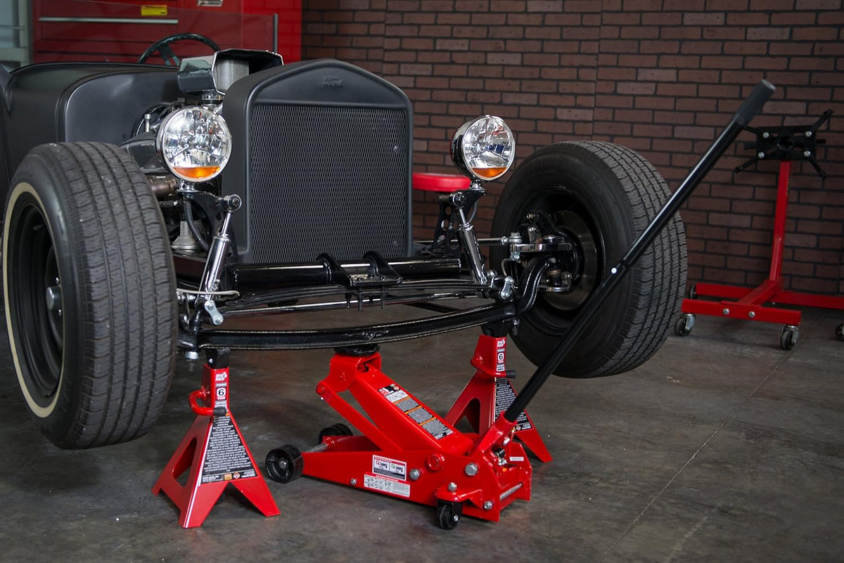 Steel Jack Stands 6 Ton Capacity Red 1 Pair Q7872