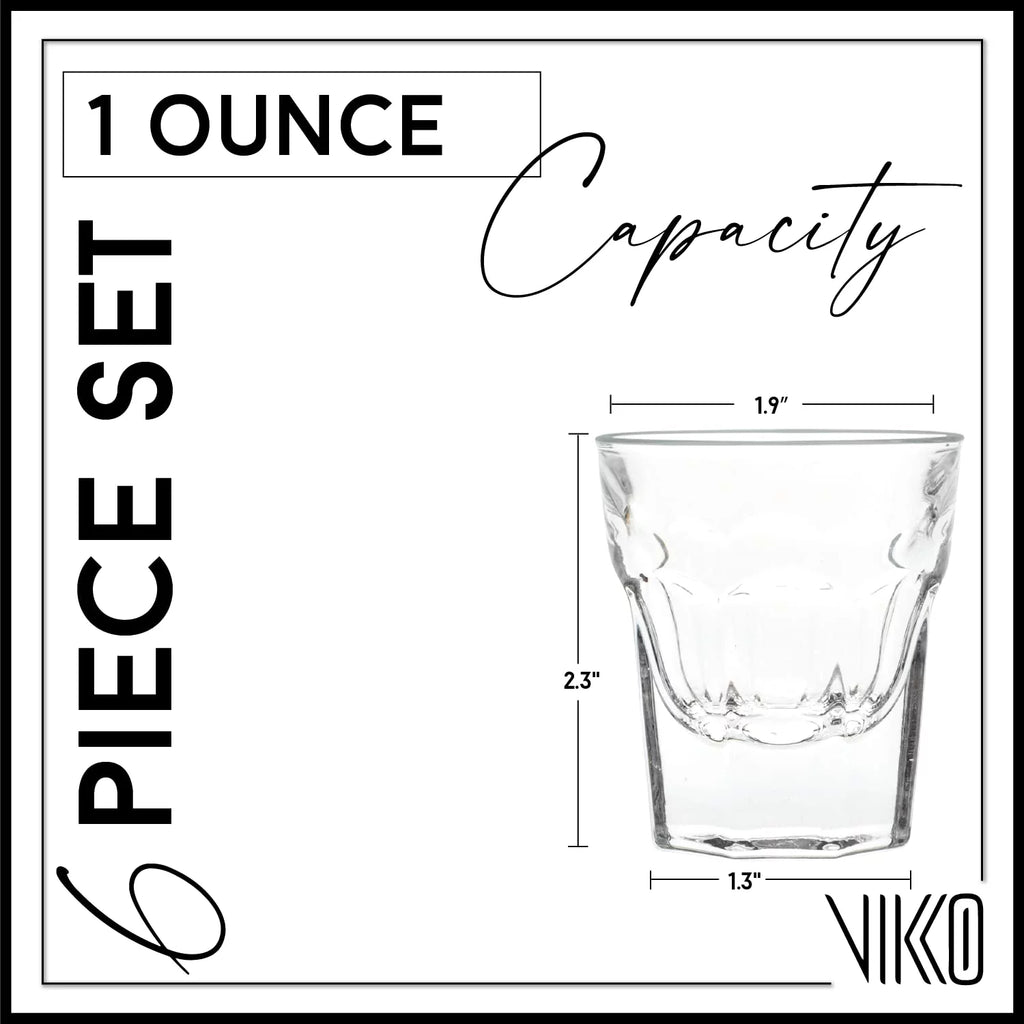 1 Ounce Shot Glasses Set of 6 I6505