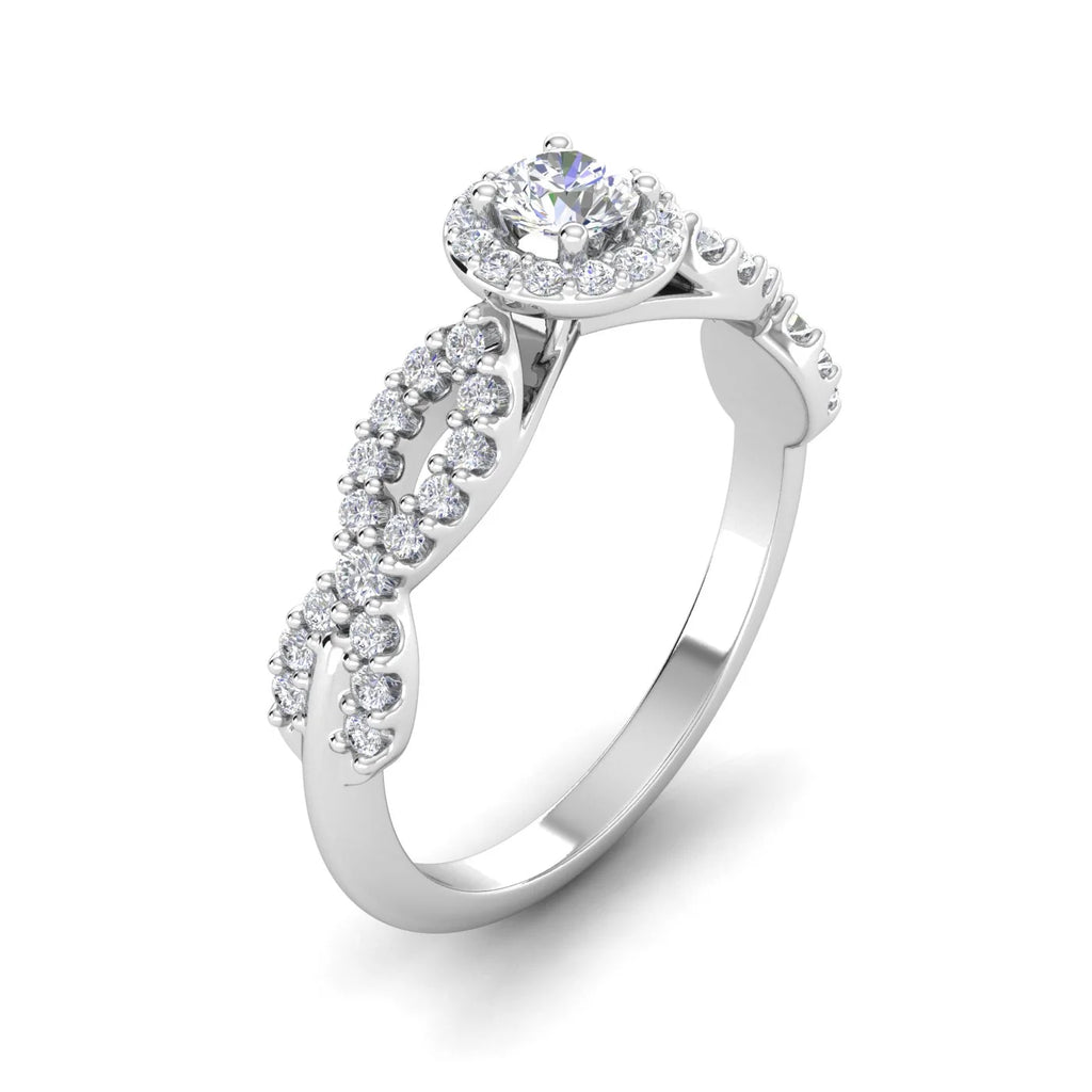 1/2 Carat TW Diamond Engagement Ring in 10k White Gold I938643