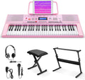 Pink 61 Keys Digital Piano with Stand Bench Q90167