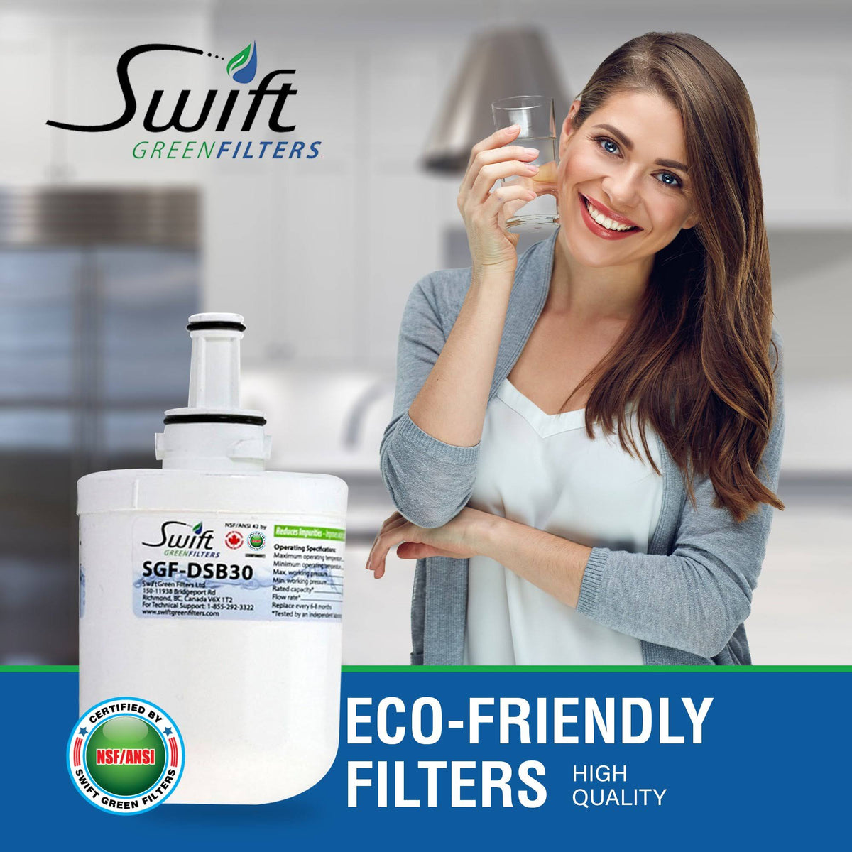 6 Pack Refrigerator Water Filter J7468