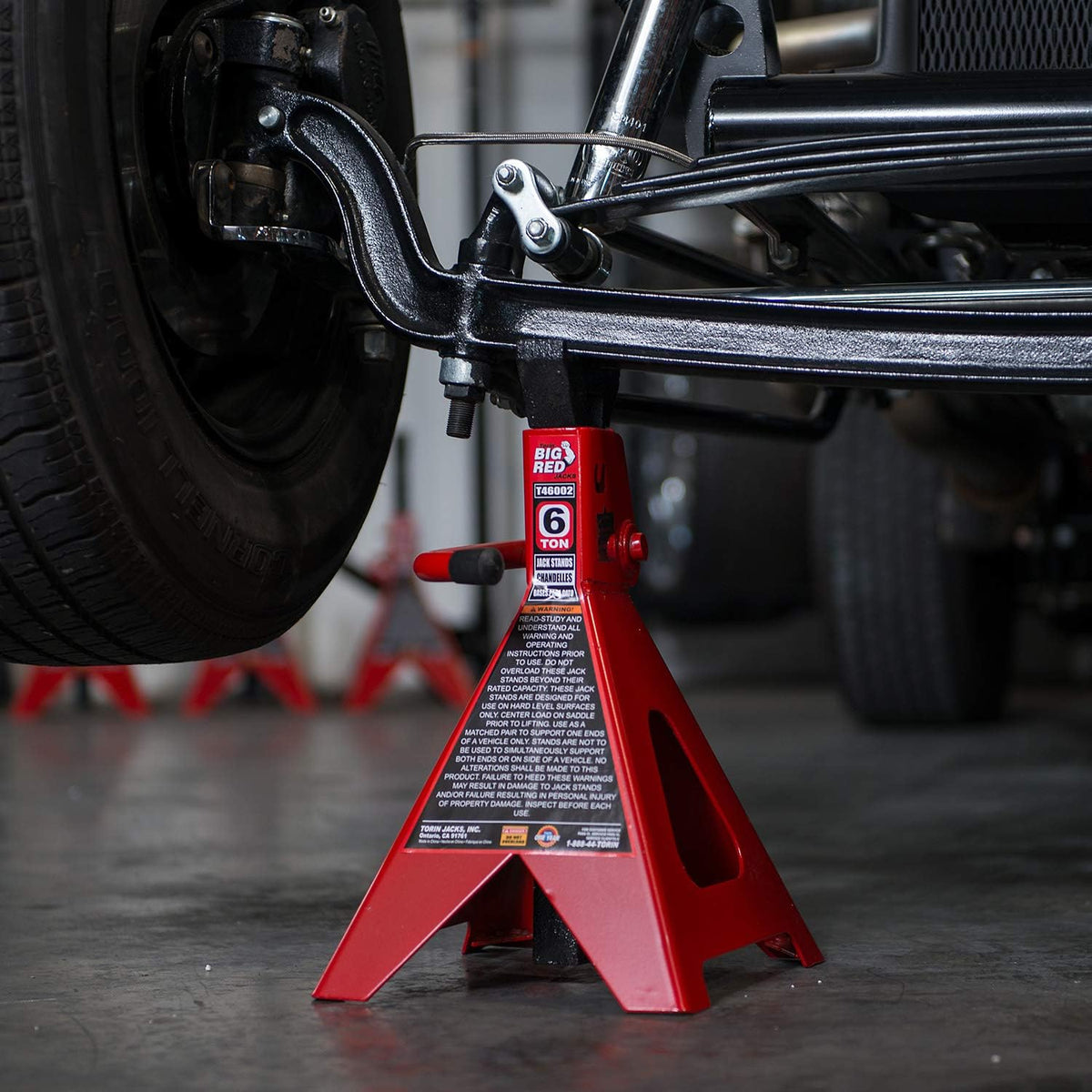 Steel Jack Stands 6 Ton Capacity Red 1 Pair Q7872
