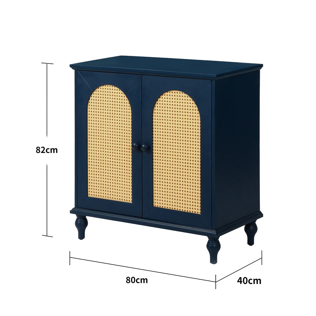 Rattan Storage Cabinet with Doors and Shelves D1915