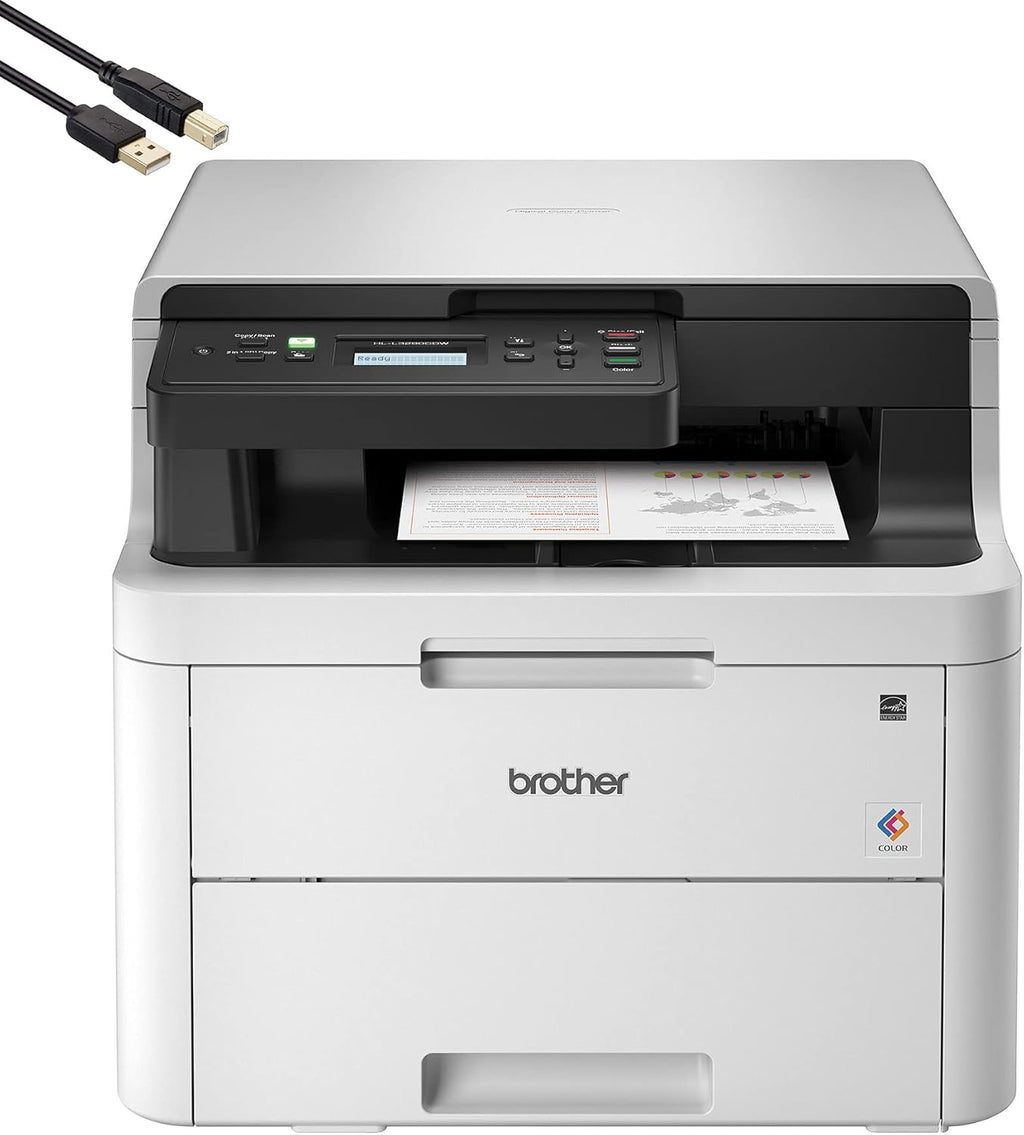 Compact Digital LED Color All-in-One Printer with Flatbed Copy & Scan, Wireless Duplex Printing, 25 ppm, 600x2400 dpi M252