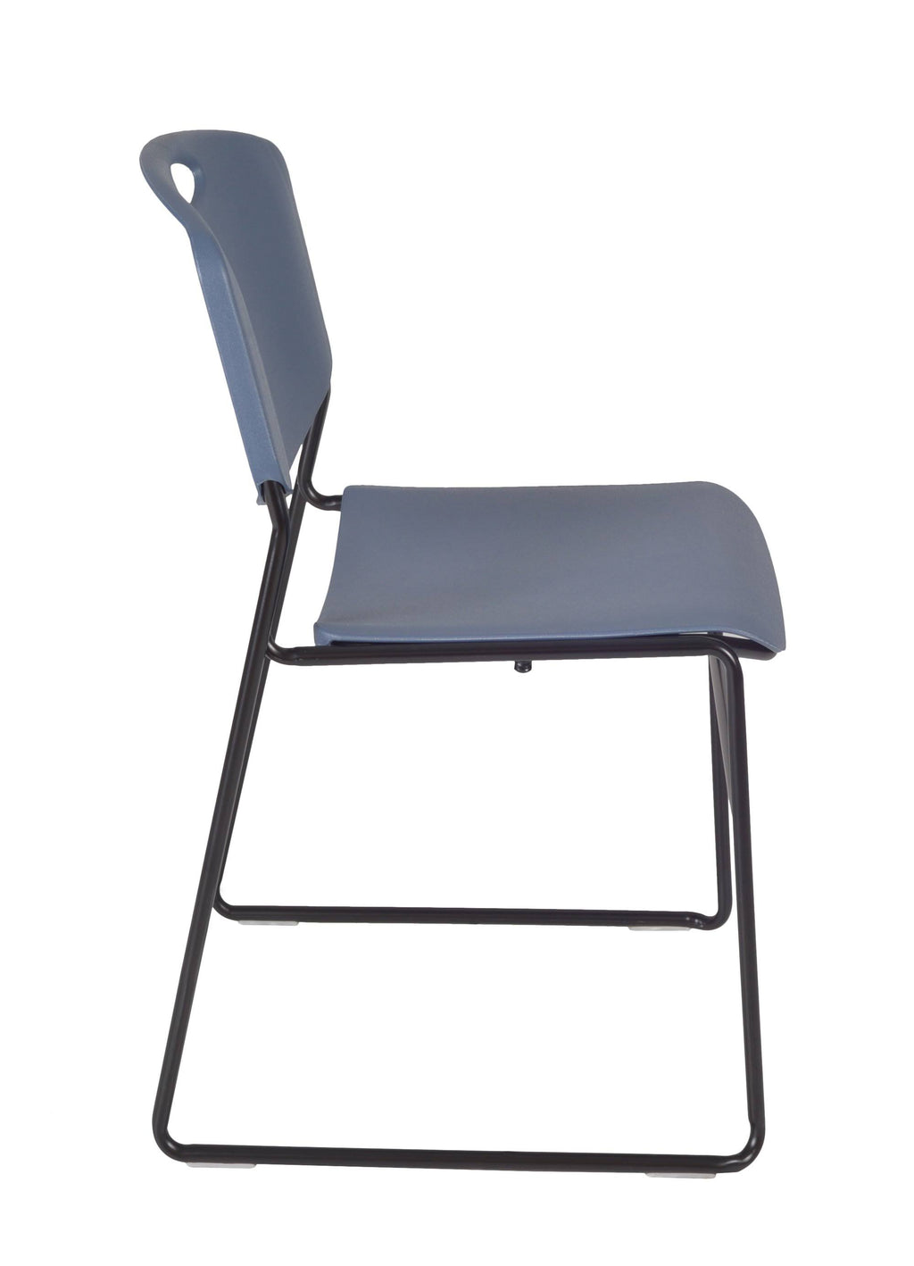 Cherry Training Table with 2 Blue Stack Chairs L45718