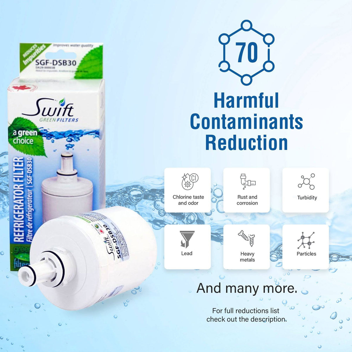 6 Pack Refrigerator Water Filter J7468