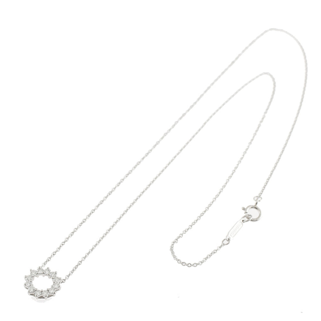 Tiffany Open Circle Diamond Necklace Pt950 Platinum D286845