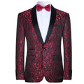 Floral Blazer with Notched Lapel I4242