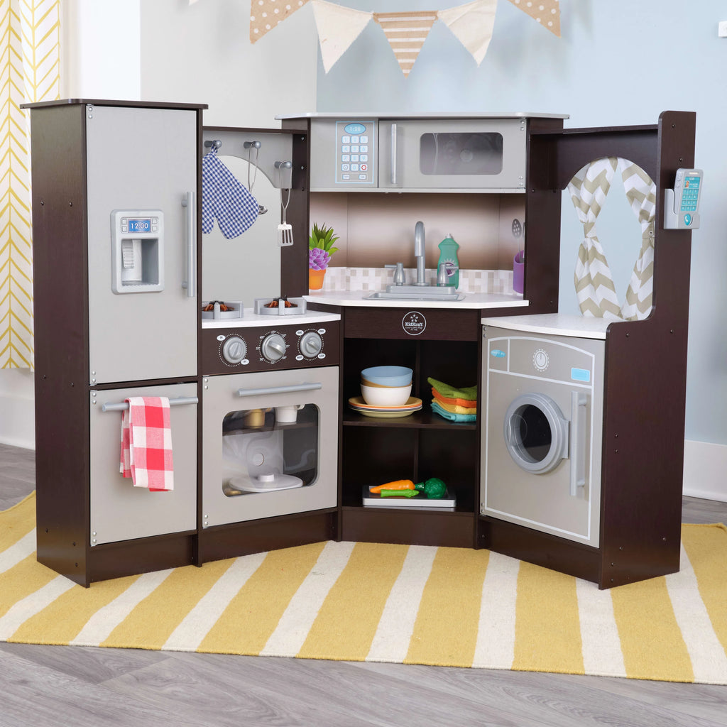 Espresso Corner Play Kitchen with Lights & Sounds K92849