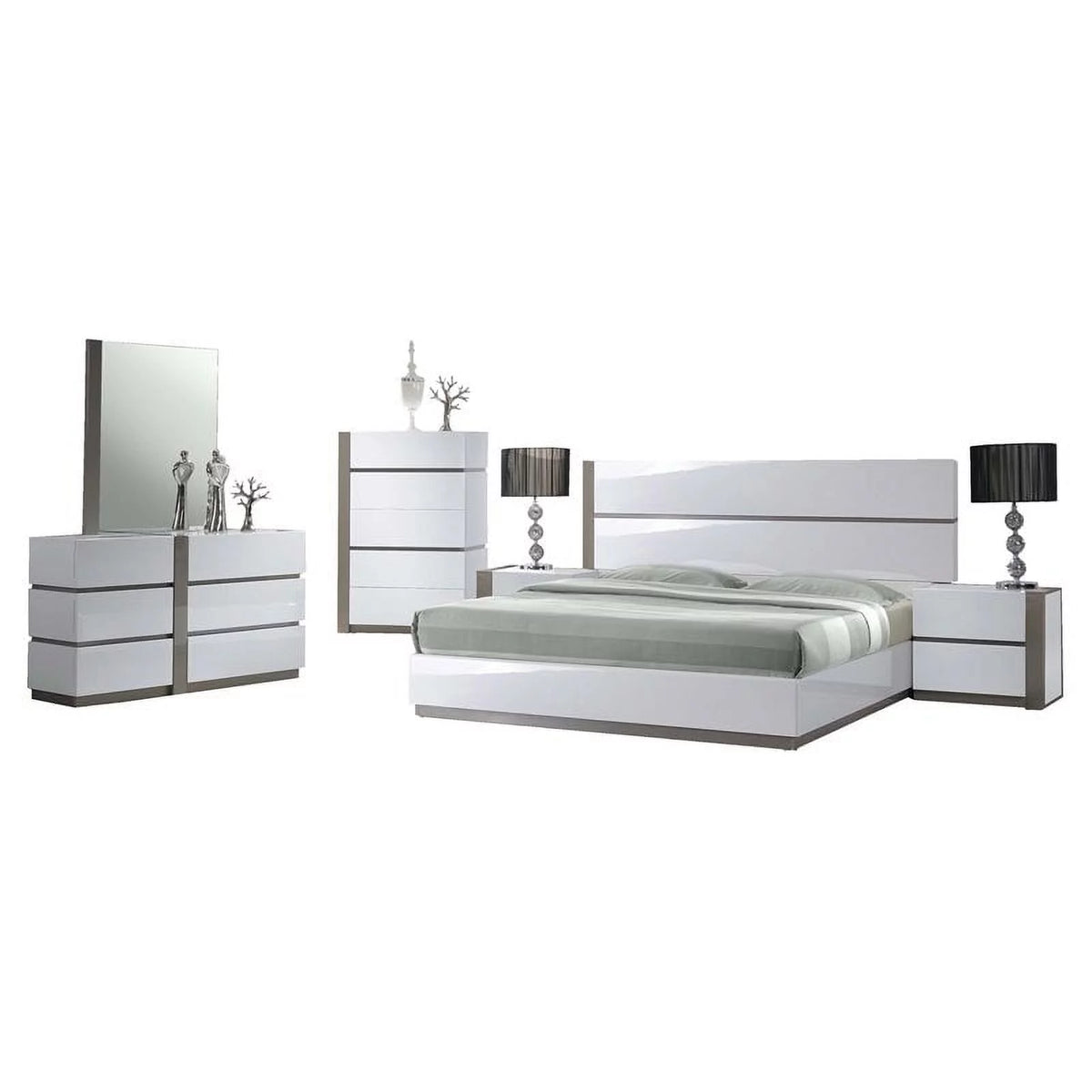 Queen-size 4-piece Wood Bedroom Set S222