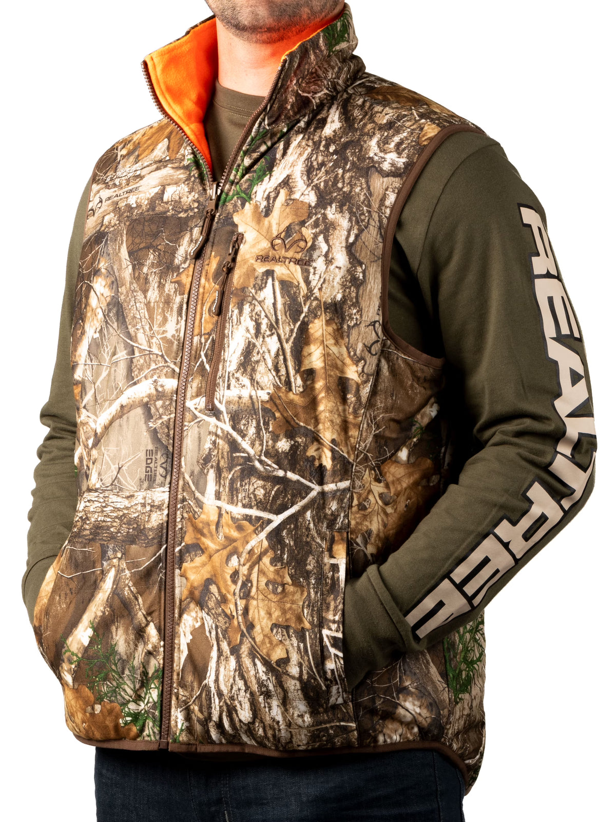 Reversible Camo and Blaze Full-Zip Hunting Vest Y652690
