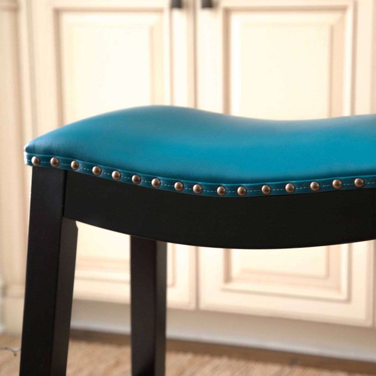 Teal Bonded Leather Counter Stool X148302