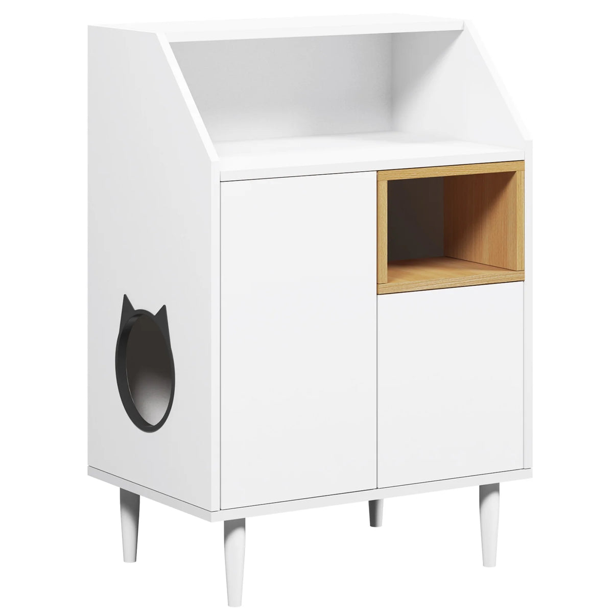 Cat Litter Box Enclosure Wooden Pet Crate Furniture K3770