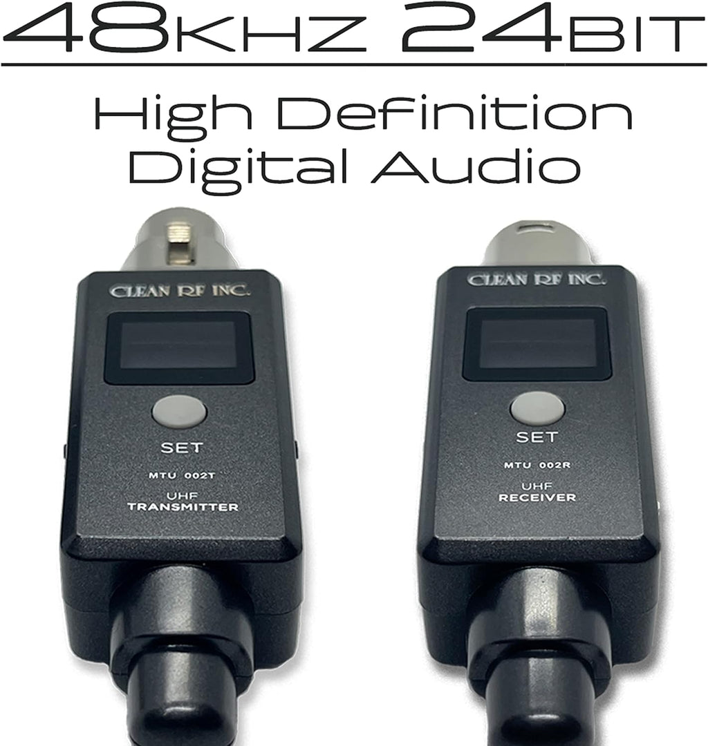 Wireless XLR Adapter System Transmitter and Receiver for Dynamic Microphones E6911