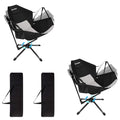 Black Gray Swivel Reclining Camping Chair D36600