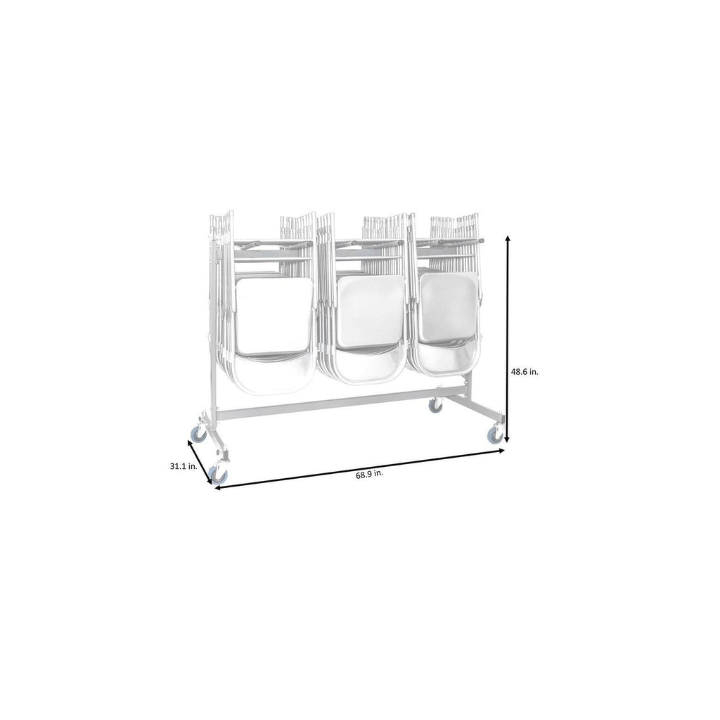 Gray Heavy Duty Folding Chair Trolley Cart M36975